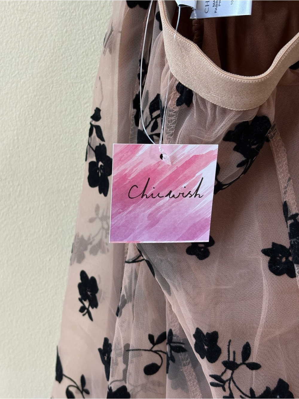 Chicwish 3D Posy Double-Layered Mesh Midi Skirt - Picture 7 of 7